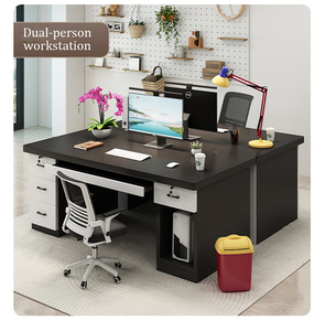Venta al por mayor Ejecutivo Moderno Laptop Lap Desk Estación de trabajo única con cerradura y cajón Escritorio para personal Muebles de oficina - Product Image 5