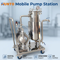 Chariot de base mobile en acier inoxydable sur mesure OEM, chariot sanitaire professionnel en SS316 pour pompes à boissons