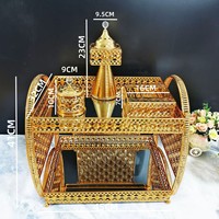 Ensemble de table à manger portable de style européen, brûleur d'encens, bouilloire à sucre en métal à colonne de cristal pour hôtel cinq étoiles, et ensemble de grillades pour la salle à manger