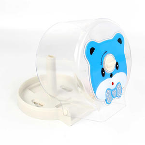 Porte-papier toilette créatif en forme de dessin animé, en plastique circulaire avec ventouse, pas de perçage requis, options de couleurs bleu, jaune, vert - Product Image 3