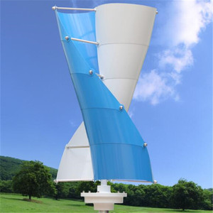 Éolienne à axe vertical hélicoïdal silencieuse à faible vitesse de démarrage, haute efficacité, 1200W, avec un diamètre de rotor de 0,64 m, sortie 12/24V - Product Image 1