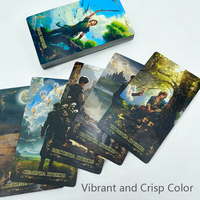 Jeu de Tarot de Luxe Personnalisé avec Accents en Feuille, Impression Personnalisée, Jeu de 78 Cartes pour Débutants et Lecteurs