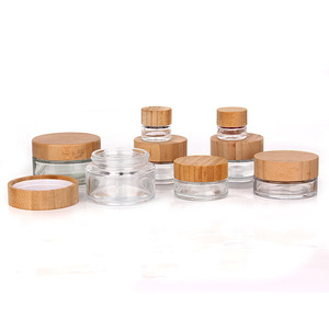 Chất Lượng Cao Nhỏ Rỗng 5Ml 20Ml 30Ml 50Ml 100Ml Kem Lọ Thủy Tinh Với Tre Có Nắp Đậy - Product Image 3