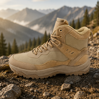 Chaussures de randonnée en plein air avec embout renforcé, semelle intermédiaire en EVA, soutien de la voûte plantaire, semelle extérieure en caoutchouc antidérapante, boucle métallique, lacets tissés respirants