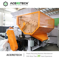Mesin Penghancur Pipa Plastik PVC/PE/PPR Satu Poros Produktivitas Tinggi dengan Gearbox Engine Kontrol PLC Merek Aceretech MS1200