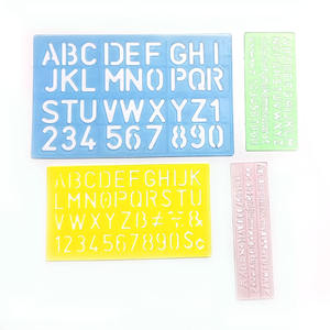 4 Uds Plantilla de plantilla de plástico ecológica juego de reglas de geometría matemática para estudiantes de escuela <span class=keywords><strong>primaria</strong></span> - Product Image 2