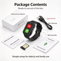 Montre connectée 4G S9 pour personnes âgées, alerte d'urgence SOS, appel vidéo, suivi historique, clôture électronique, surveillance de la santé des seniors