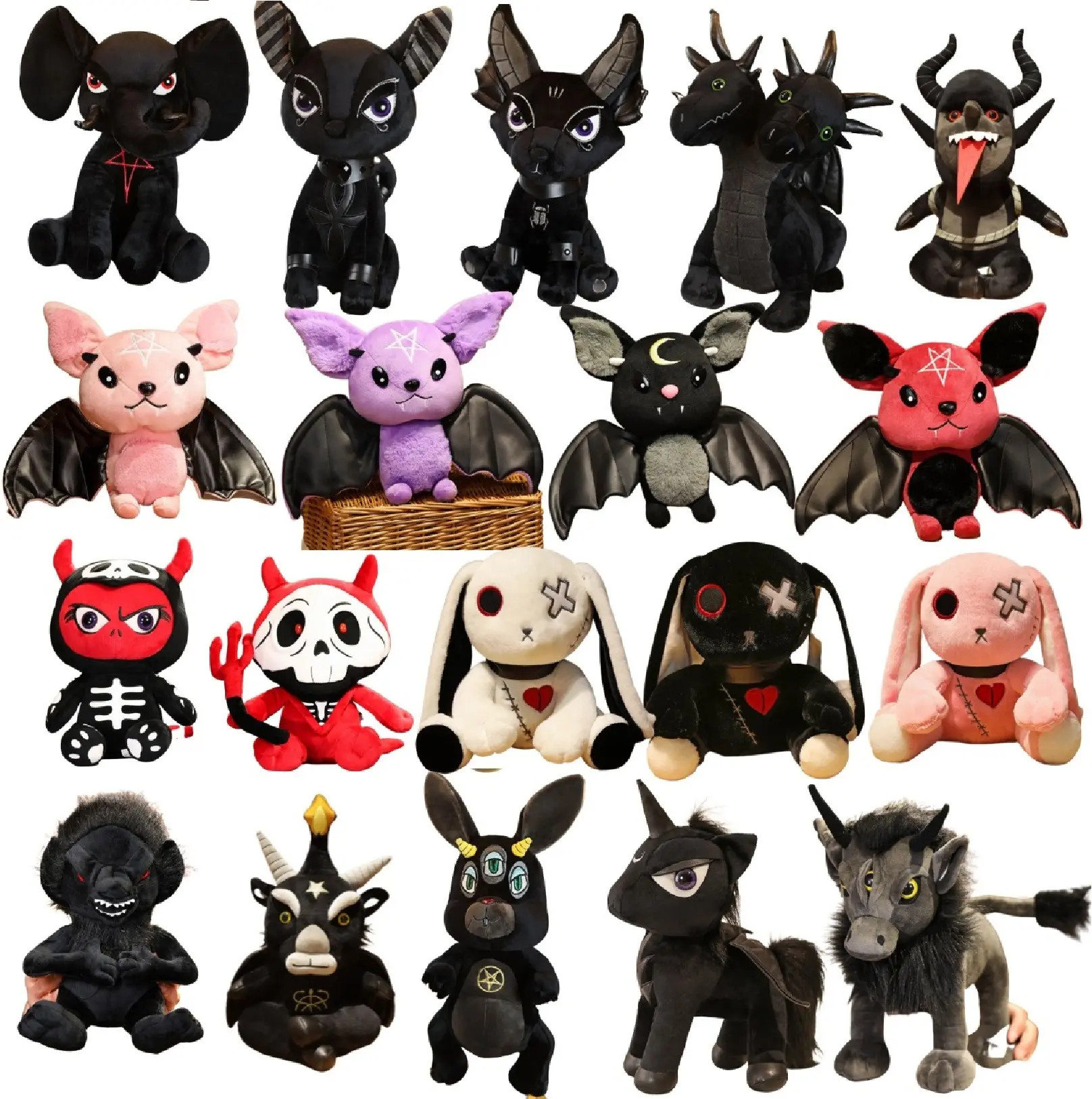 New Dark series fashion plush toy animal Dark Wind doll creative Halloween gift
