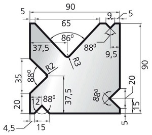 Utensili per Pressa Piegatrice Multi V in 42CrMo del Produttore WANDEPRESS, Stampi Utilizzati per la Lavorazione della Lamiera - Product Image 6