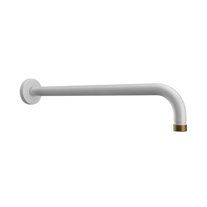 KAM-KANDA bianco moderno braccio doccia curvo a parete in ottone bianco per bagno & Hotel KAMALU Design - Product Image 1
