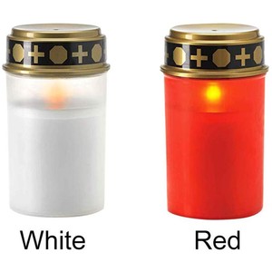 Lampe <span class=keywords><strong>solaire</strong></span> intelligente photosensible pour l'extérieur, imperméable à la pluie, lampe de <span class=keywords><strong>cimetière</strong></span>, rouge et blanc, <span class=keywords><strong>bougie</strong></span> électronique de prière sacrifiante - Product Image 5