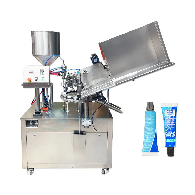 Fully Automatic Cream Sunscreen Lotion BB Cream Toothpaste Soft Alu Tube Filling And Sealing Machine