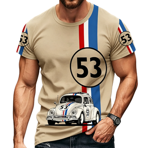 Nuova Moda 2026: T-shirt da Uomo Hip Hop 100% Poliestere con Stampa 3D Auto, Traspirante, Ecologica, Manica Corta, Casual Estiva - Product Image 6