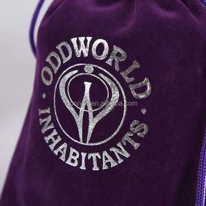 Premium Sliver Foil Velvet <b>Jewellery</b> Packaging Chic Drawstring Pouch - Product Image 4