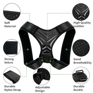 Bantalan penopang punggung atas pria dan wanita, pita korektor postur pelurus bahu <span class=keywords><strong>Neoprene</strong></span>, penahan punggung atas - Product Image 3