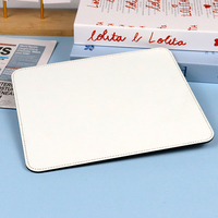 Tapis de souris blanc sublimation anti-dérapant Tapis en cuir PU personnalisé pour ordinateur Tapis de souris en cuir PU mat blanc en gros d'usine