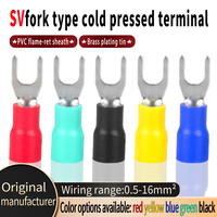 SV Terminal à sertir à froid de type fourche, Terminal pré-isolé à sertir à froid, Connecteur de câble en U, Cossière à sertir de type Y