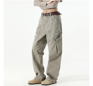 <span class=keywords><strong>Pantalones</strong></span> Capri para Mujer con Bolsillos, Corte Holgado, Casuales, Elegantes, Ligeros, Tipo Cargo para Senderismo - Product Image 3