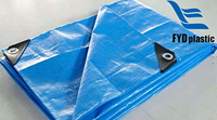 Bâche en toile directement de l'usine, imperméable et résistante aux UV, couverture de toit pour camion bleue