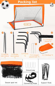 Red de Fútbol Portátil para Entrenamiento de Equipos de Fútbol Sala en el Patio Trasero, para Niños y Jóvenes - Product Image 5