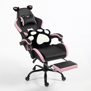 <span class=keywords><strong>Silla</strong></span> <span class=keywords><strong>Gamer</strong></span> Ergonómica con Orejas de Gato <span class=keywords><strong>Negra</strong></span> <span class=keywords><strong>y</strong></span> <span class=keywords><strong>Rosa</strong></span>, Reposabrazos Articulados, Sillas <span class=keywords><strong>Gamer</strong></span> para Oficina, Computadora, PC, con Reposapiés, Directo de Fábrica - Product Image 5