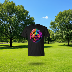 T-shirt noir coloré pour amoureux des chiens Aussiedoodle - Product Image 3