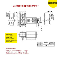 Moteur à engrenages électrique PMDC à faible vitesse 10 tr/min personnalisé en usine, moteur à engrenages 24V pour composteur de cuisine intelligent