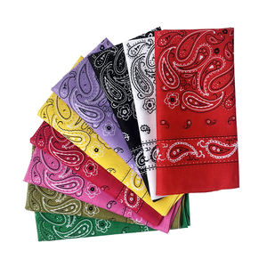 ユニセックスペイズリースクエアバンダナヴィンテージ多目的通気性カウボーイヘッドラップスカーフ女性用男性用男の子女の子 - Product Image 1