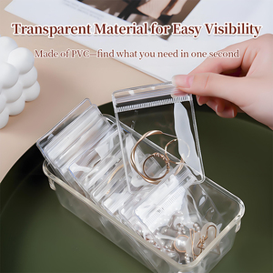 Custom Full Sizes Clear Transparent <strong>Plastic</strong> Jewelry PVC Zipper Pouches <strong>Bag</strong> Wholesale Custom Print Packaging <strong>Storage</strong> - Product Image 2