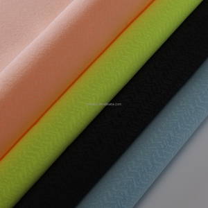 Cổ Y Tế Vải 320G 90% Polyester 10% Spandex Bốn Bên Đàn Hồi Lồng Vào Nhau Xương cá <span class=keywords><strong>Jacquard</strong></span> Lưới Interlining Cho Cô Gái - Product Image 4