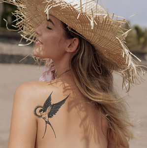 Tatouage temporaire personnalisé ou en gros, motif graphique tendance, motif d'hirondelle, motif de mouche, tatouage temporaire imperméable de 15 jours, autocollant de tatouage pour femmes - Product Image 1