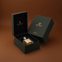 Boîte à parfum solide de luxe en papier avec logo en feuille d'or et ouverture magnétique pour flacon de parfum 50ml 75ml 100ml