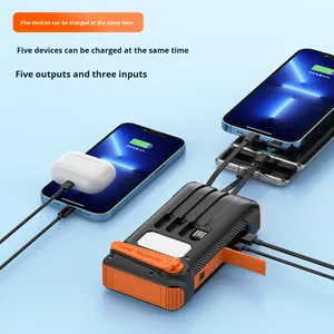 For Hot-Selling Outdoor <strong>Hand</strong>-<strong>Crank</strong> <strong>Solar</strong> <strong>Power</strong> <strong>Bank</strong> Built-in Cable Waterproof Shockproof Dustproof 20000mAh 4-Port Charger - Product Image 3