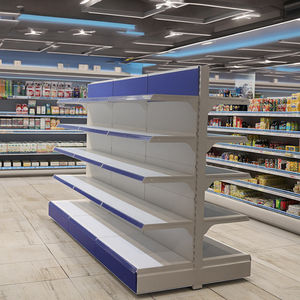 Exhibidores Metálicos <span class=keywords><strong>de</strong></span> Doble Cara para Tiendas Minoristas, Estanterías <span class=keywords><strong>de</strong></span> Góndola para Supermercados, <span class=keywords><strong>Precio</strong></span> <span class=keywords><strong>de</strong></span> Fábrica - Product Image 1