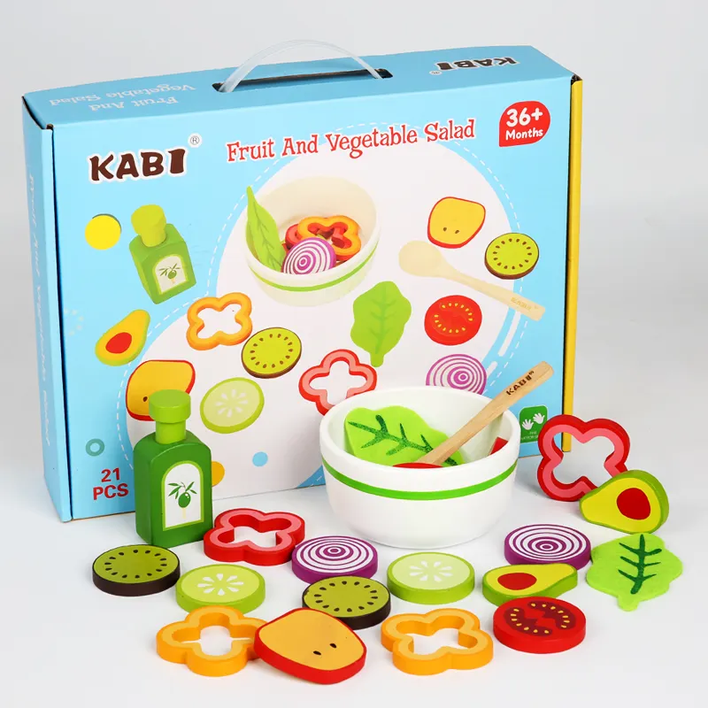 Eco friendly kids toys new hottest pretend play kitchen food wooden fruit and vegetable toy for kids