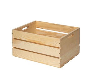 Set di 3 Casse in Legno Professionali per Stoccaggio, Casse per Latte in Legno Non Assemblate con Manico, Organizzatore Non Finito - Product Image 2