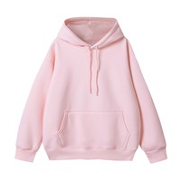 Sweat-shirt à capuche en coton épais tissé 450g pour jeunes, motif 3D, anti-plis, doublure polaire unie