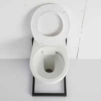WC suspendu pour le marché européen Toilettes économiques bon marché Toilettes murales en céramique à chasse d'eau sans rebord