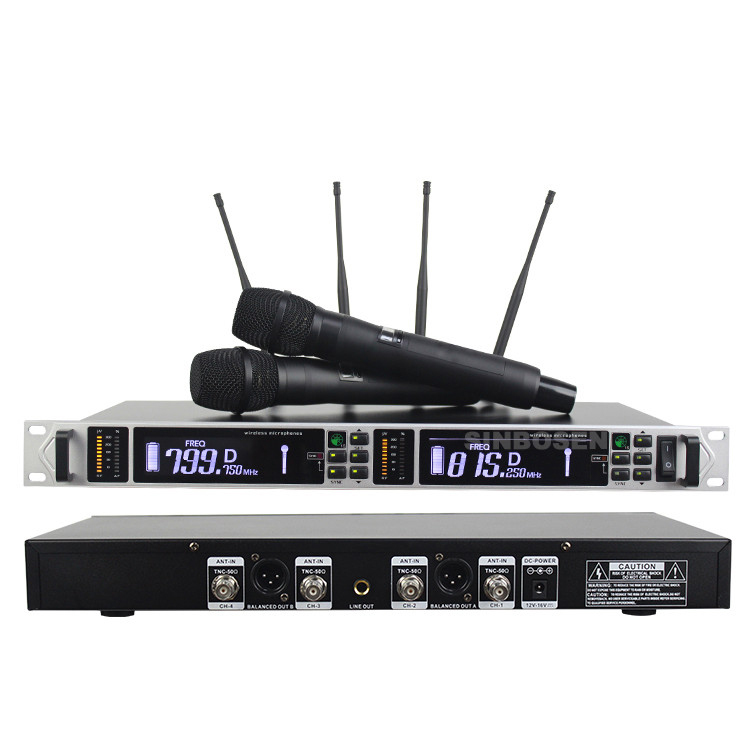 Wireless Microphone 400M Dual Channel Professional