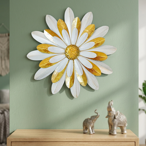 Modern Elegant Black Gold Metal Portrait <b>Flower</b> <b>Wall</b> Art Custom Size Decorative Hanging for Living Room Bedroom Home Interior - Product Image 4