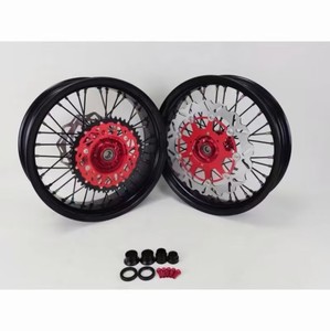 Juego de Llantas <span class=keywords><strong>Supermoto</strong></span> de 17 Pulgadas para <span class=keywords><strong>Honda</strong></span> CRF450 MIANA, Aleación de Aluminio CNC, Accesorios para Motocicleta, Homologados 2024 2025 2026 - Product Image 5