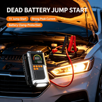 8000mAh 4-in-1 Multifunctional Power Bank Jump Starter Tire Inflator LED Light for Rental Car and Fleet Use