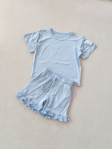 1 Pezzo Completo Estivo Personalizzato in Bambù per Neonati e Bambini, Abbigliamento Unisex con Top e Pantaloncini - Product Image 6
