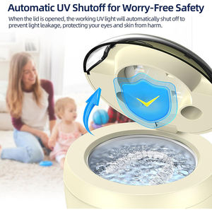 Nettoyeur à ultrasons domestique à affichage numérique, désinfection UV, 45 kHz, 4 modes, <span class=keywords><strong>pour</strong></span> appareils dentaires - Product Image 5