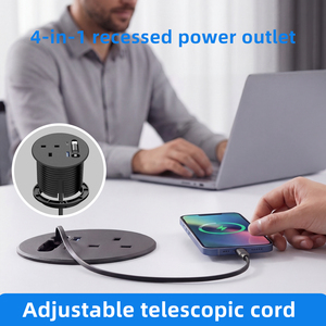 เต้ารับไฟฟ้าแบบฝังในโต๊ะสำหรับโรงพยาบาลอุตสาหกรรม พร้อมช่องเสียบ USB-C PD 20W 2 ช่อง สำหรับสำนักงาน บ้าน และโรงงาน - Product Image 4