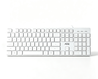 Mouse dan Keyboard Kabel AOC Murah Model Baru, Keyboard Plastik Ultra Tipis 104 Tombol USB 3.0 untuk Gaming Komputer