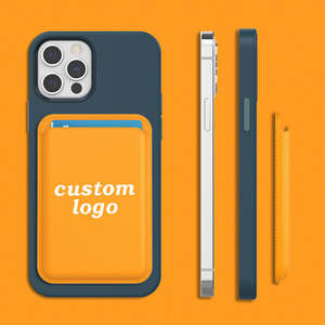 Porte-cartes magnétique en cuir PU pour iPhone 17 16 15 14 <span class=keywords><strong>Pro</strong></span> Max, design portefeuille magnétique, impression UV du logo - Product Image 4