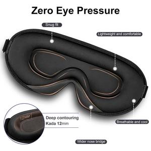 Masque de sommeil 3D personnalisé CM <span class=keywords><strong>avec</strong></span> logo, en soie glacée et Lycra, masque oculaire occultant pour <span class=keywords><strong>dormir</strong></span>, <span class=keywords><strong>bandeau</strong></span> de nuit profilé pour le voyage, fabricant OEM - Product Image 2