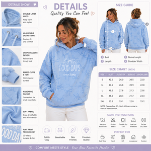 Sweat à capuche court pour femme avec imprimé graphique, épaules tombantes, impression 3D en relief, mélange de coton molletonné, style streetwear décontracté, certifié OEKO-TEX - Product Image 3
