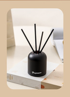 Diffuseur d'huiles essentielles sans flamme haut de gamme ELAN, cylindre en verre, intérieur, parfum longue durée, parfum de 3 mois, rotin